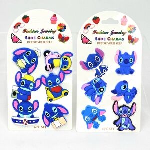 BLUE ALIEN SHOE CHARMS Set 12PC Cartoon Fits Crocs Cute Fun #6 NWT